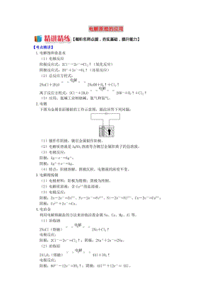 高中化學(xué) 專題1 化學(xué)反應(yīng)與能量變化 第二單元 化學(xué)能與電能的轉(zhuǎn)化 4 電解原理的應(yīng)用學(xué)案 蘇教版選修4.doc