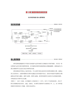 粵渝冀遼蘇皖閩鄂湘津京魯瓊專用2018-2019學年高中生物第2章基因和染色體的關(guān)系知識體系構(gòu)建與核心素養(yǎng)解讀學案新人教版必修2 .doc