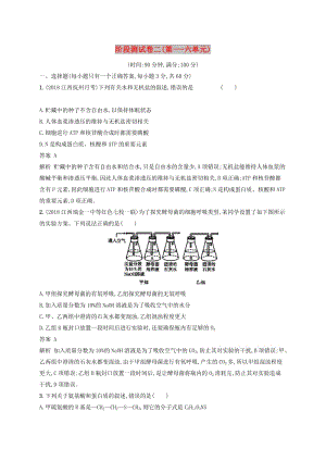 廣西2020版高考生物一輪復(fù)習(xí) 階段測(cè)試卷二（第一-六單元）（含解析）新人教版.docx