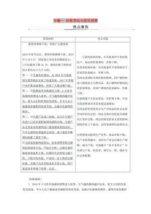 2019年高考政治大二輪復習 專題一 價格變動與居民消費熱點聚焦.doc