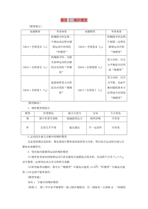 2019高考物理二輪復(fù)習(xí) 專項(xiàng)1 模型突破 專題1 繩桿模型高分突破學(xué)案.doc