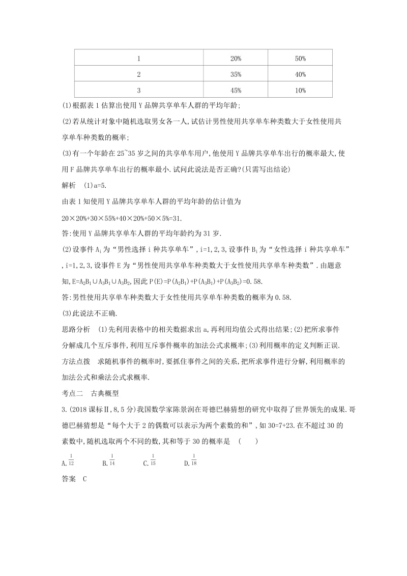 （天津专用）2020版高考数学大一轮复习 11.1 随机事件与古典概型精练.docx_第3页