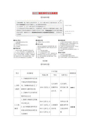 （天津?qū)Ｓ茫?020版高考數(shù)學大一輪復習 11.1 隨機事件與古典概型精練.docx