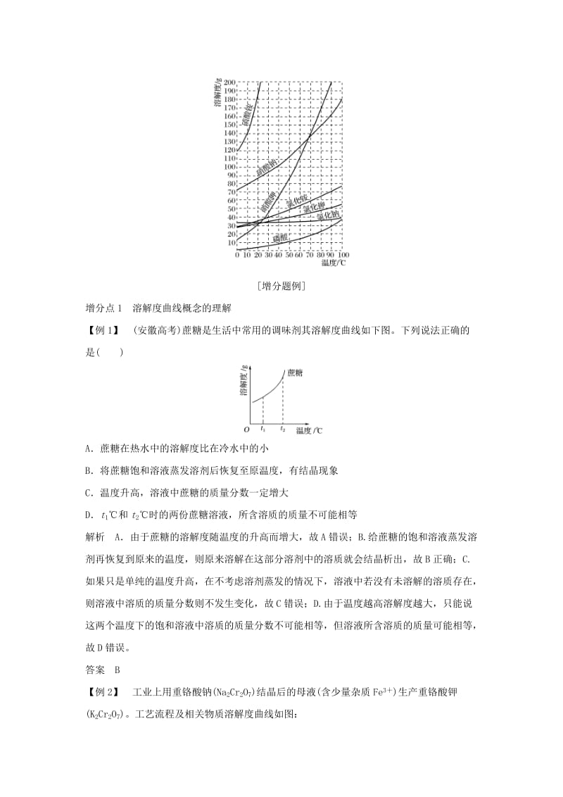 （人教通用版）2020高考化学新一线大一轮复习 第一章 溶解度曲线在高考中的拓展应用讲义+精练（含解析）.doc_第2页