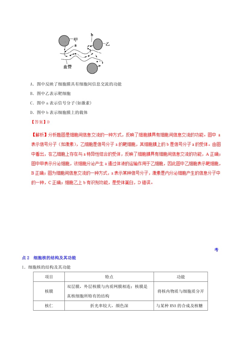 2019年高考生物 高频考点解密 专题03 细胞器与生物膜系统.doc_第3页