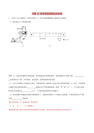 2019年高考物理 名校模擬試題分項解析40熱點 專題21 研究變速直線運動實驗.doc