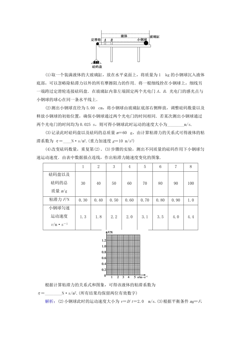 2019版高考物理一轮复习 第十三章 实验专题章末综合测试.doc_第2页