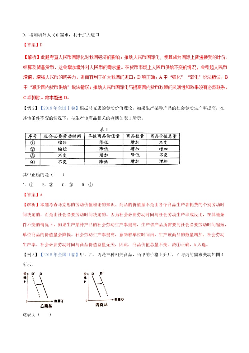 2019年高考政治二轮复习 专题01 生活与消费（讲）（含解析）.doc_第2页