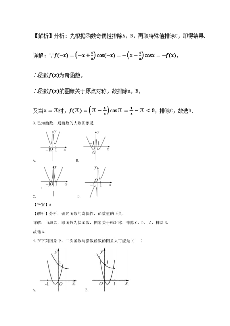 （浙江专版）2019年高考数学一轮复习 专题2.8 函数的图象（测）.doc_第2页