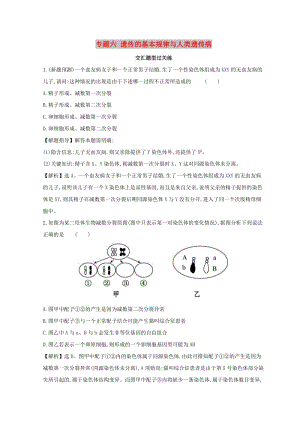 2019版高考生物二輪復(fù)習(xí) 專題六 遺傳的基本規(guī)律與人類遺傳病交匯題型過關(guān)練.doc