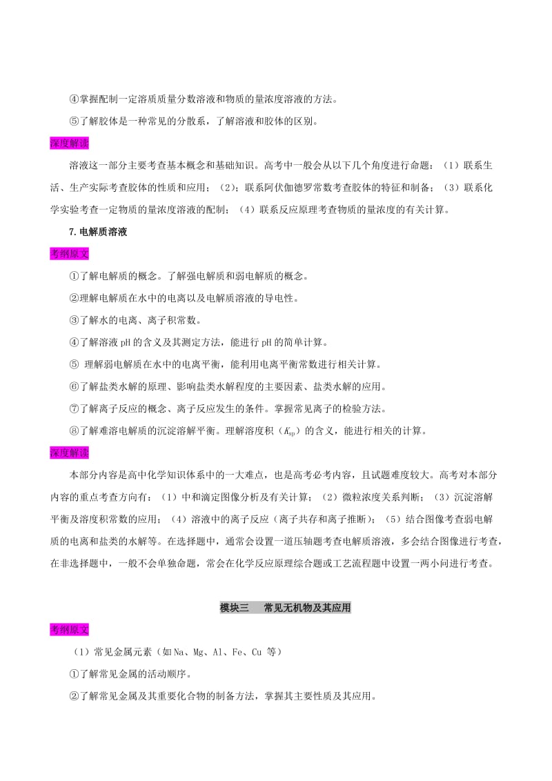 2019年高考化学 考试大纲解读 专题02 考纲原文深度解读（含解析）.doc_第2页