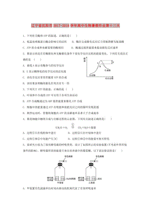 遼寧省沈陽市2017-2018學(xué)年高中生物 暑假作業(yè) 第十三天.doc