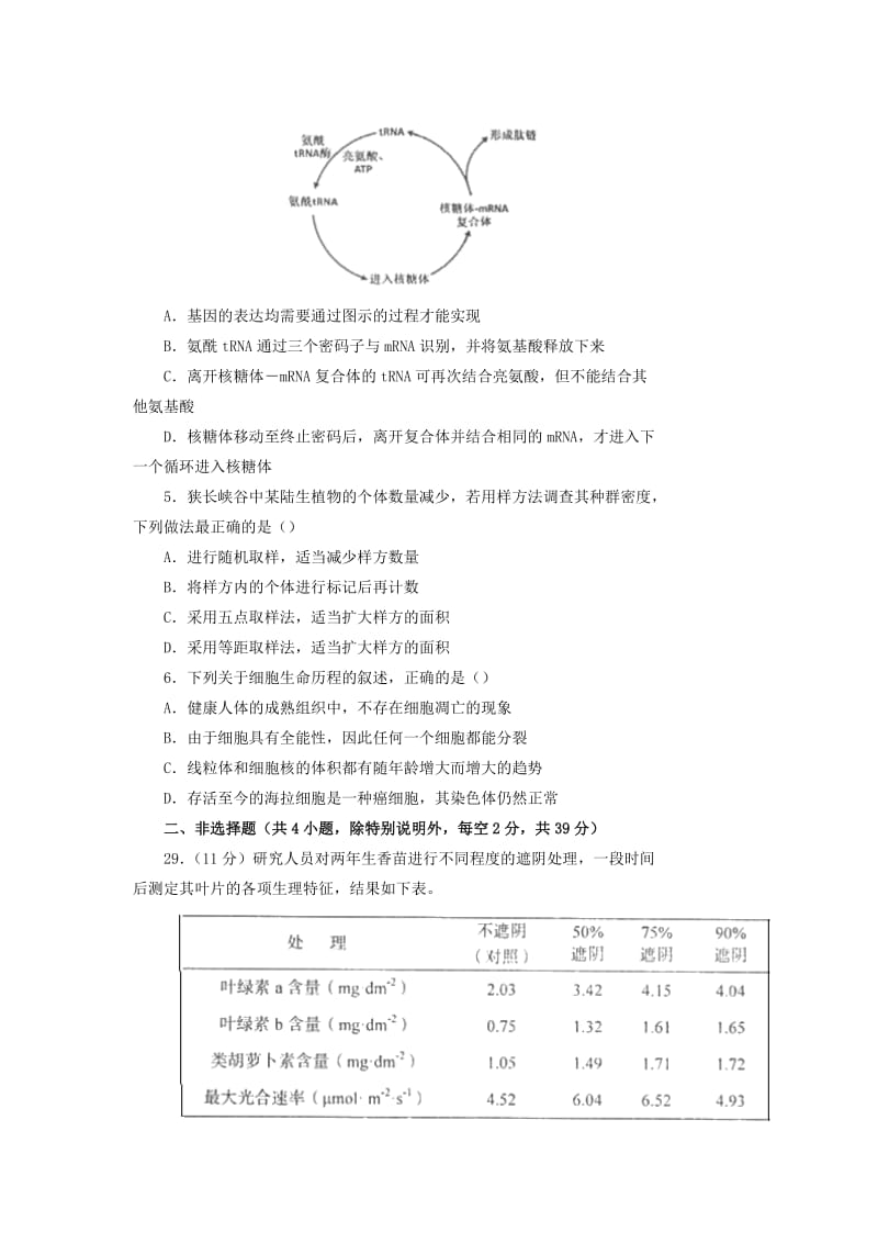 2019年高考生物名校考前提分仿真试卷（九）（含解析）.docx_第2页