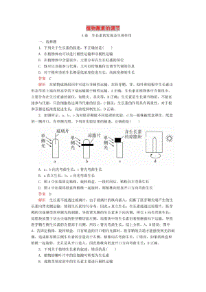 2020年高考生物一輪復(fù)習(xí) 第8單元 生命活動的調(diào)節(jié) 第28講 植物激素的調(diào)節(jié)課后作業(yè)（含解析）（必修3）.doc