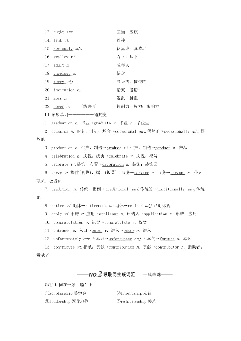 2020版高考英语一轮复习 Unit 3 Celebration讲义 北师大版必修1.doc_第2页