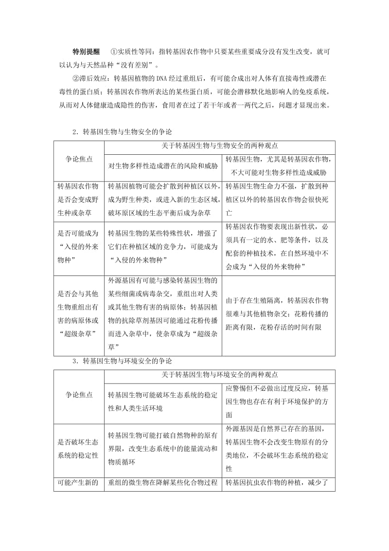 高中生物 专题4 生物技术的安全性和伦理问题 4.1 转基因生物的安全性课堂探究素材 新人教版选修3.doc_第2页