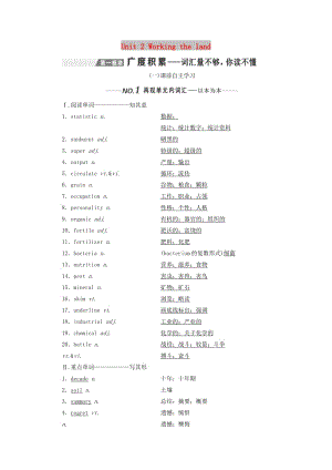 （新課改）2020高考英語一輪復(fù)習(xí) Unit 2 Working the land學(xué)案（含解析）新人教版必修4.doc