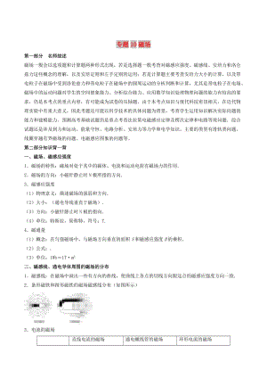 2019年高考物理備考 藝體生百日突圍系列 專題10 磁場（含解析）.docx