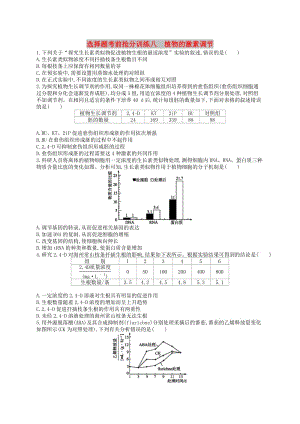 （新課標(biāo)）2019高考生物二輪復(fù)習(xí) 選擇題考前搶分訓(xùn)練8 植物的激素調(diào)節(jié).docx