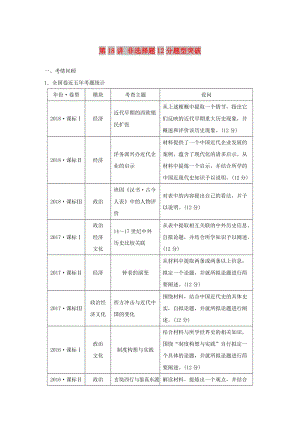 2019高考?xì)v史二輪專題復(fù)習(xí) 專題五 突破大題高分瓶頸 第18講 非選擇題12分題型突破教學(xué)案.docx