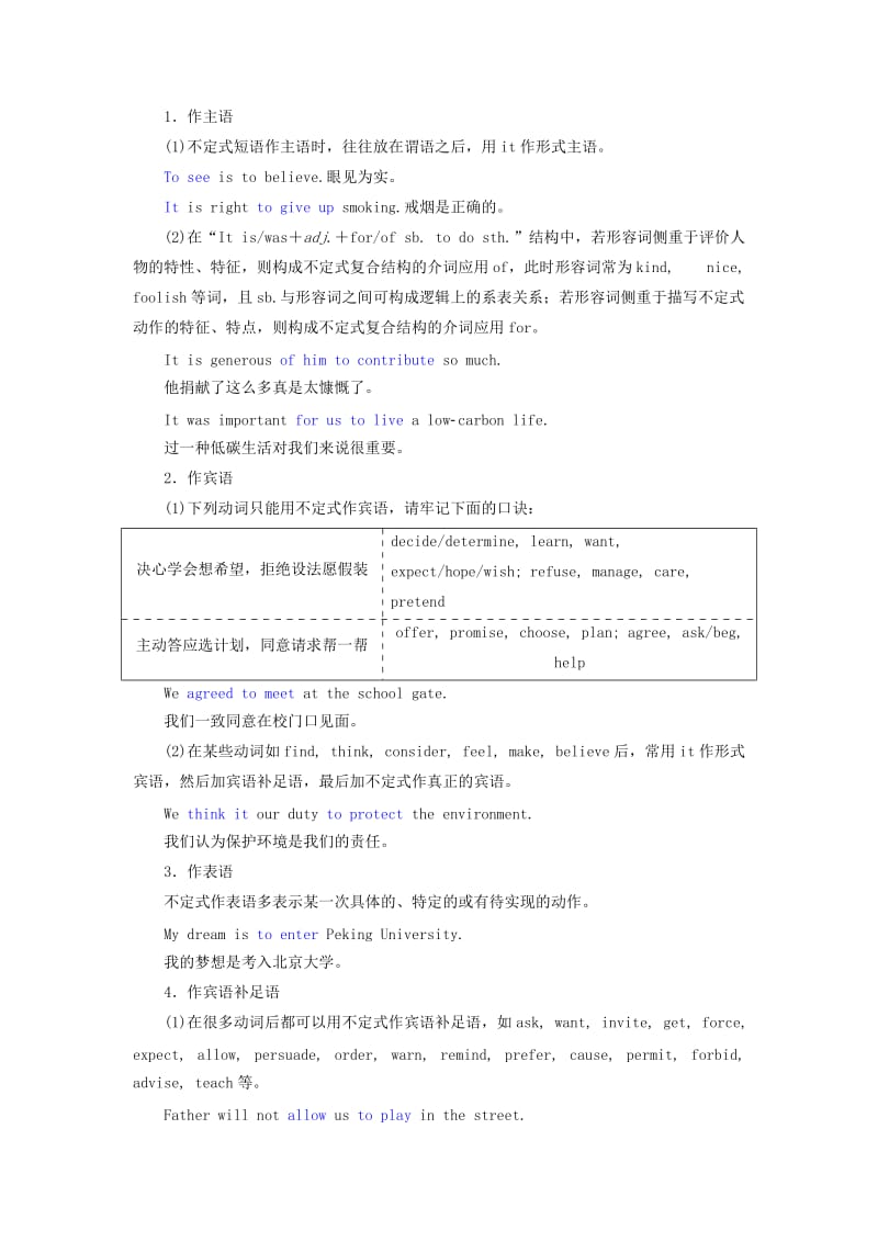 2020高考英语新创新一轮复习 语法 第二部分 攻克重难动词 第四讲 非谓语动词学案（含解析）牛津译林版.doc_第3页