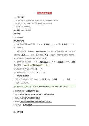 江蘇省東臺市高中化學 專題二 從海水中獲得的化學物質(zhì) 課時01 氯氣的生產(chǎn)原理導學案蘇教版必修1.doc