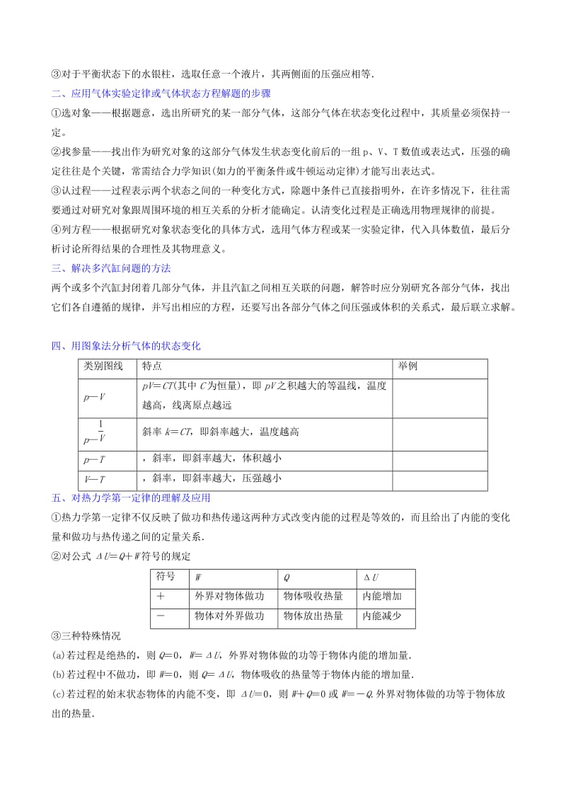 2019年高考物理备考 艺体生百日突围系列 专题15 固体、液体、气体与能量守恒（含解析）.docx_第3页