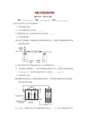 2019年高考化學 備考百強校大題狂練系列 專題13 氮及其化合物.doc