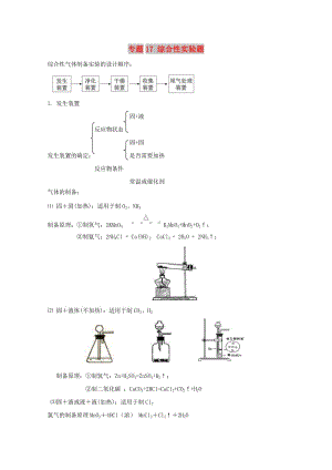 2019年高考化學(xué) 實(shí)驗(yàn)全突破 專題17 綜合性實(shí)驗(yàn)題教案.doc