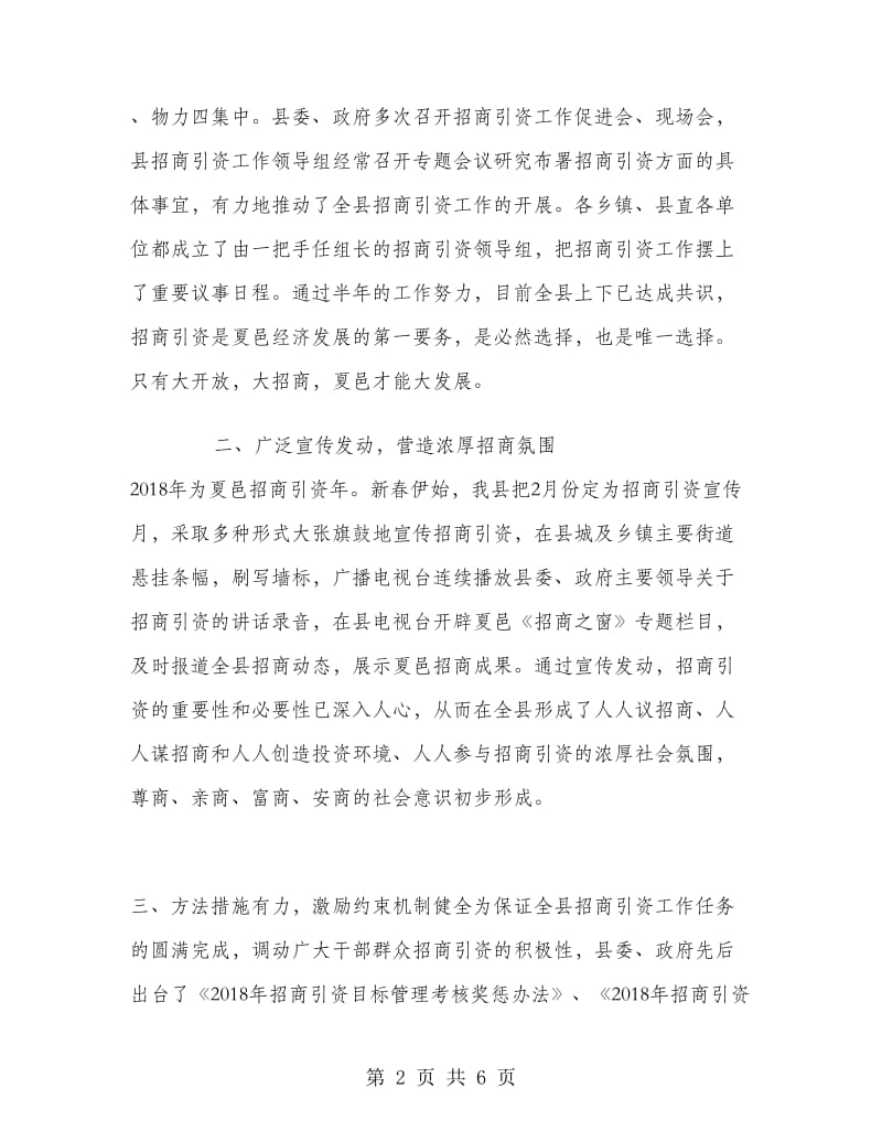 民政局招商引资工作总结.doc_第2页