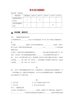 江蘇省2019版高中物理學(xué)業(yè)水平測試復(fù)習(xí) 第十章 電磁感應(yīng) 第25講 電磁感應(yīng)學(xué)案 選修1 -1.doc