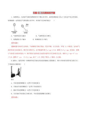 2019年高考物理 考綱解讀與熱點(diǎn)難點(diǎn)突破 專題01 力與物體的平衡熱點(diǎn)難點(diǎn)突破.doc