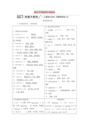 2020高考英語新創(chuàng)新一輪復(fù)習(xí) Unit 2 Sports events學(xué)案（含解析）牛津譯林版必修4.doc