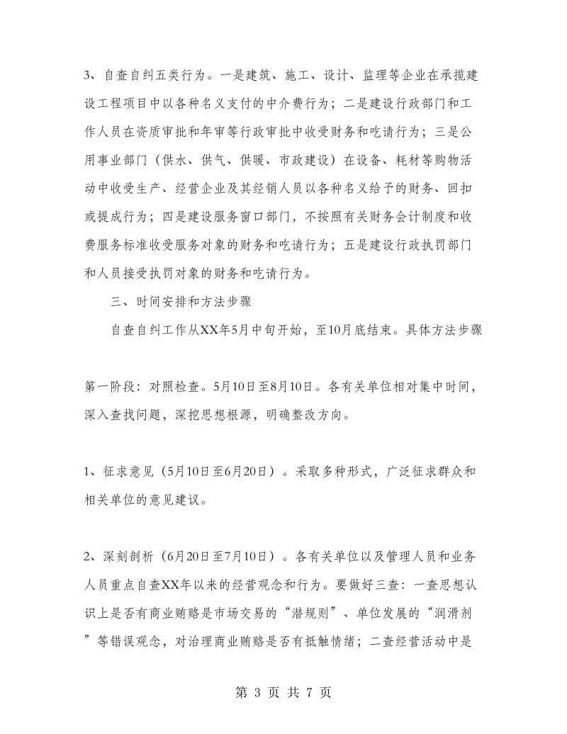 治理商业贿赂自查自纠实施意见.doc_第3页