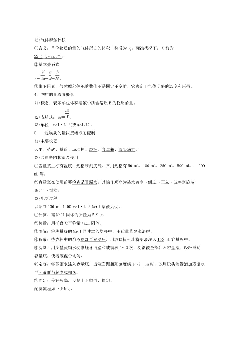 2019版高考化学大一轮复习专题1化学家眼中的物质世界第二单元物质的量气体摩尔体积及溶液的配制学案.doc_第2页