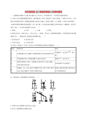 2020版高考化學(xué)大一輪復(fù)習(xí) 課時規(guī)范練32 物質(zhì)的檢驗、分離和提純 魯科版.doc