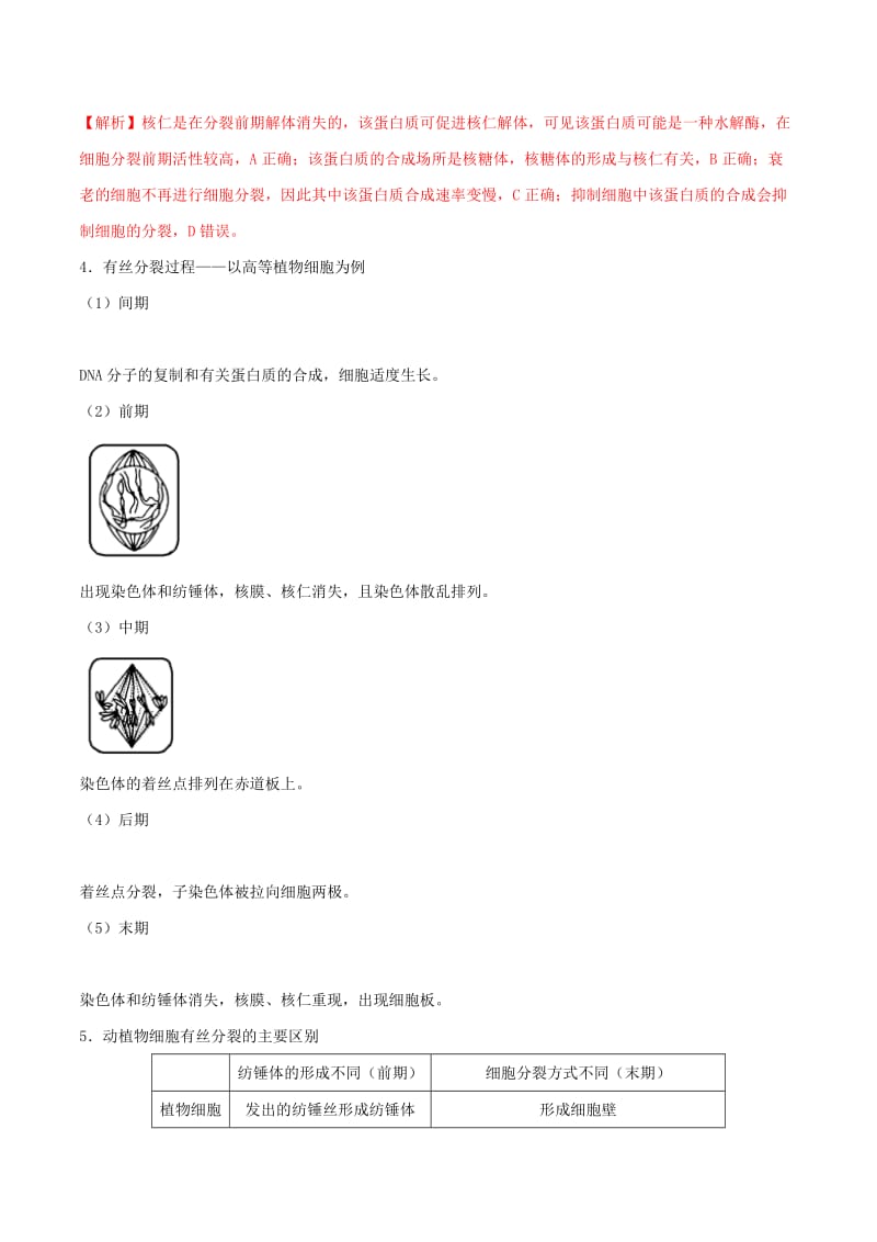 2019年高考生物二轮复习 专题06 细胞的生命历程（讲）（含解析）.doc_第3页