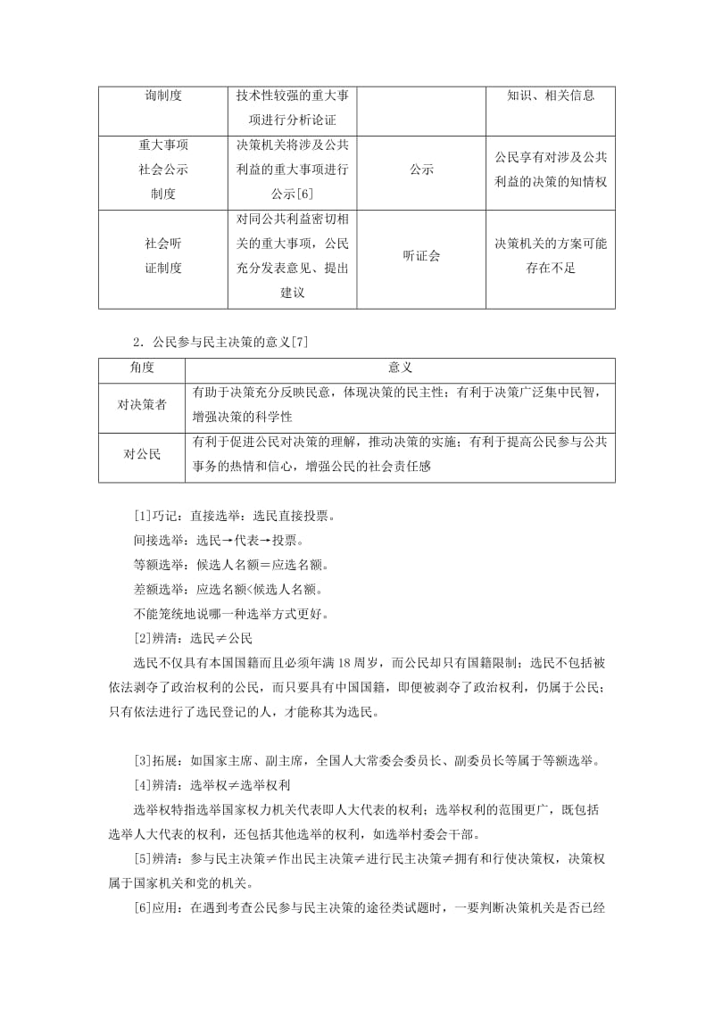 （新课改省份专用）2020高考政治一轮复习 第二模块 政治生活 第一单元 公民的政治生活 第二课 我国公民的政治参与讲义（含解析）.doc_第3页