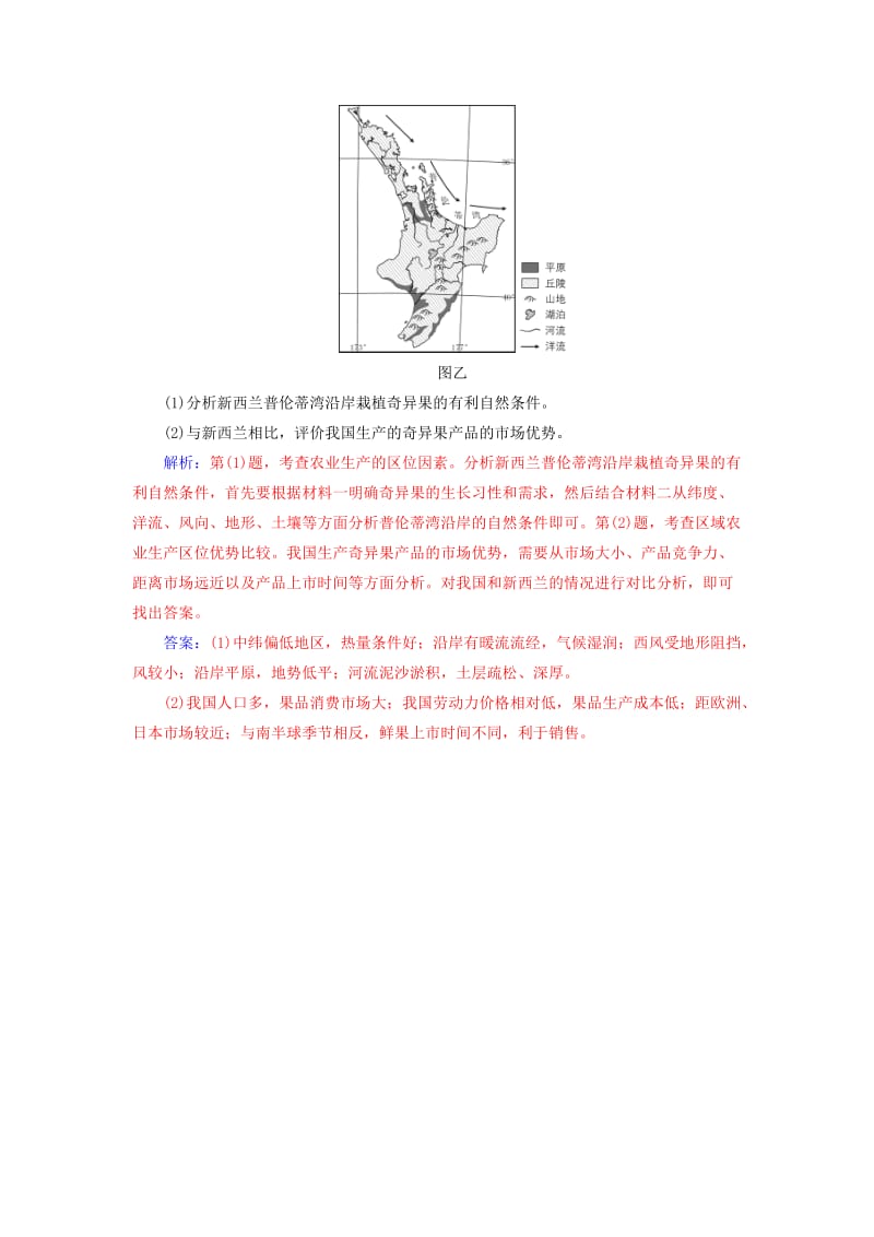 2019高考地理一轮复习 第二部分 第九单元 农业地域的形成与发展 高考热考图表系列（十九）农业区位图的判读学案.doc_第3页