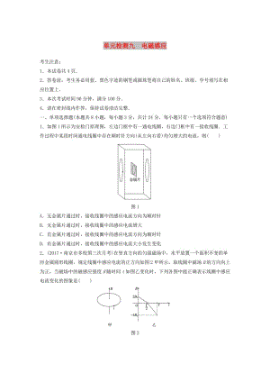 （江蘇專用）2019高考物理一輪復習 單元檢測九 電磁感應.docx