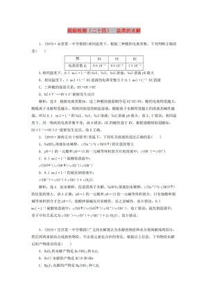 （通用版）2020版高考化學(xué)一輪復(fù)習(xí) 跟蹤檢測（二十四）鹽類的水解（含解析）.doc