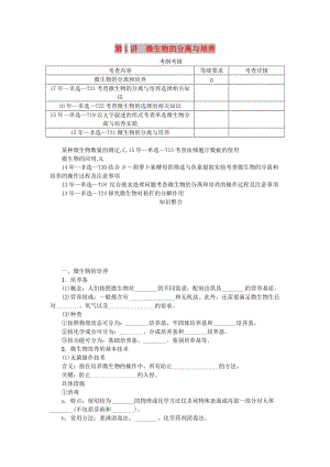 （江蘇專(zhuān)用）2019年高考生物一輪總復(fù)習(xí) 第12單元 生物技術(shù)實(shí)踐 第1講 微生物的分離與培養(yǎng)學(xué)案.doc