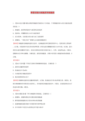 2018-2019學年高一生物 寒假訓練04 細胞質(zhì)和細胞核.docx