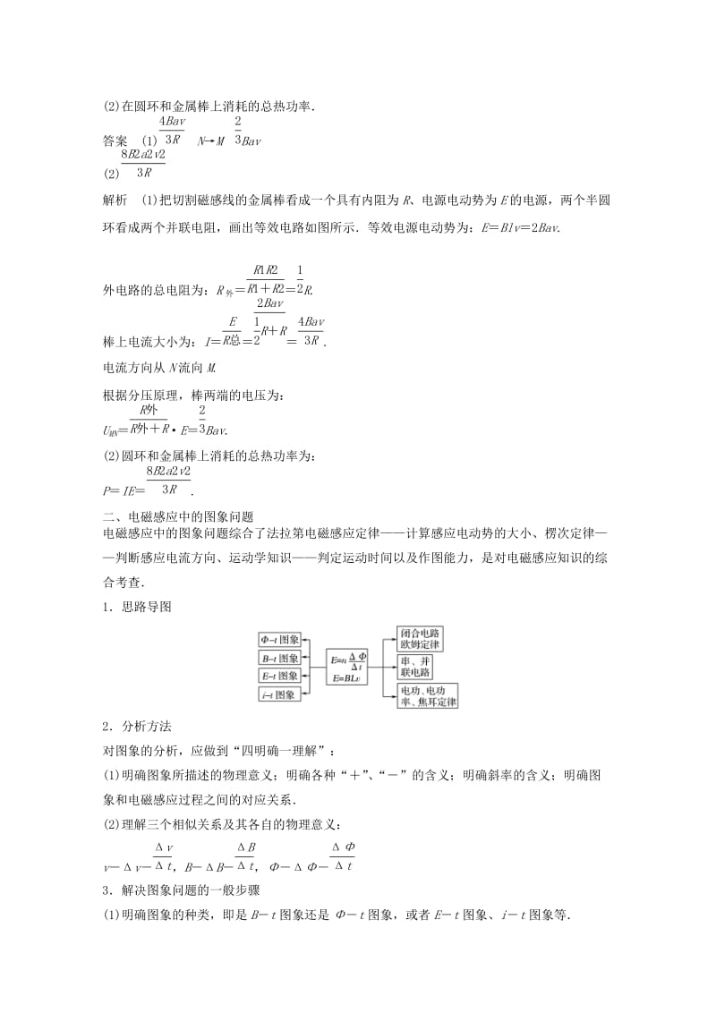 2018版高中物理 第2章 楞次定律和自感现象 习题课 电磁感应的综合应用（一）——图象和电路问题学案 鲁科版选修3-2.docx_第3页