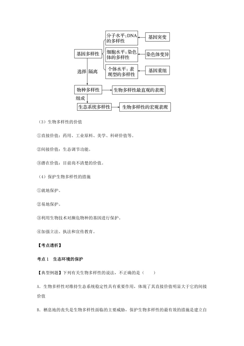 （全国通用）2018年高考生物总复习《生态环境的保护》专题突破学案.doc_第3页