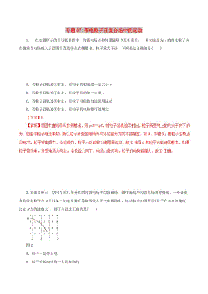 2019年高考物理 考綱解讀與熱點(diǎn)難點(diǎn)突破 專題07 帶電粒子在復(fù)合場(chǎng)中的運(yùn)動(dòng)熱點(diǎn)難點(diǎn)突破.doc