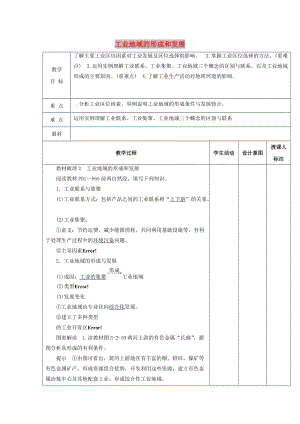 江西省万载县高中地理 第三章 生产活动与地域联系 3.2 工业地域形成与发展教案 中图版必修2.doc
