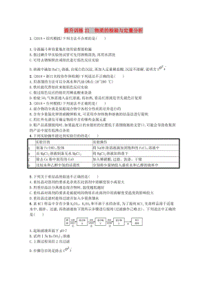 （浙江專用）2019年高考化學大二輪復習 專題六 化學實驗 提升訓練21 物質(zhì)的檢驗與定量分析.doc