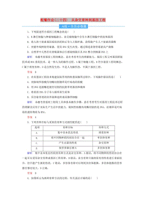 2020高考生物一輪復(fù)習(xí) 配餐作業(yè)24 從雜交育種到基因工程（含解析）.doc