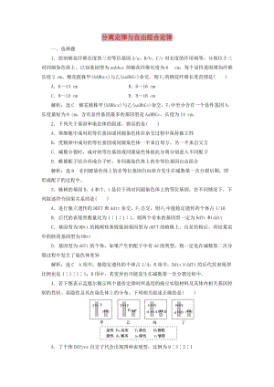 （江蘇專版）2019版高考生物二輪復(fù)習(xí) 專題三 遺傳 主攻點(diǎn)之（三）第一課時(shí) 分離定律與自由組合定律練習(xí)（含解析）.doc